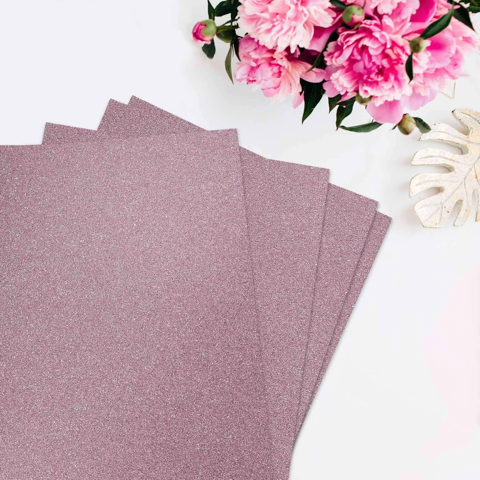 10 Pack Pink Self-Adhesive Glitter DIY Craft Foam Sheets - 12"x10"