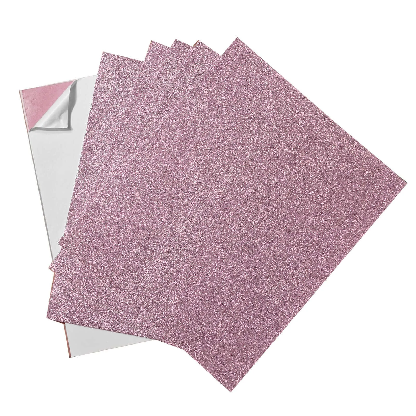 10 Pack Pink Self-Adhesive Glitter DIY Craft Foam Sheets - 12"x10"