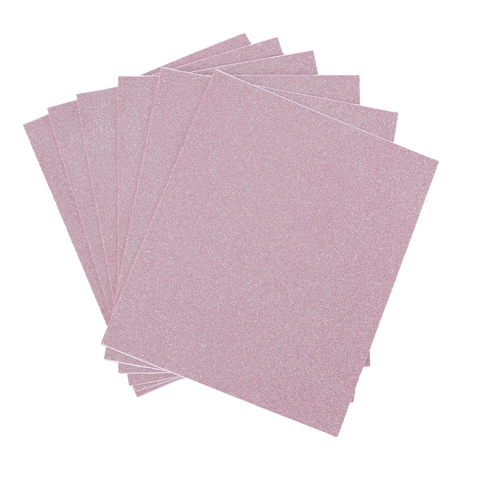 10 Pack Pink Self-Adhesive Glitter DIY Craft Foam Sheets - 12"x10"