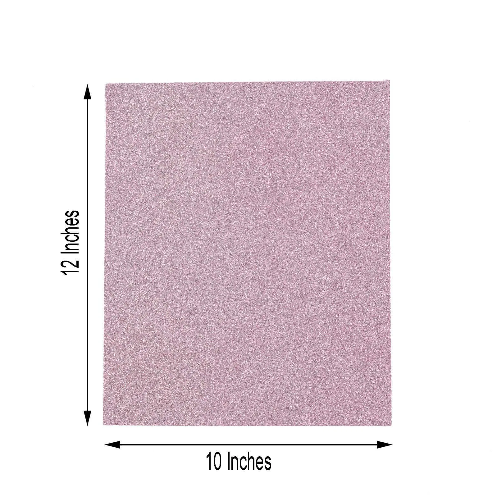 10 Pack Pink Self-Adhesive Glitter DIY Craft Foam Sheets - 12"x10"