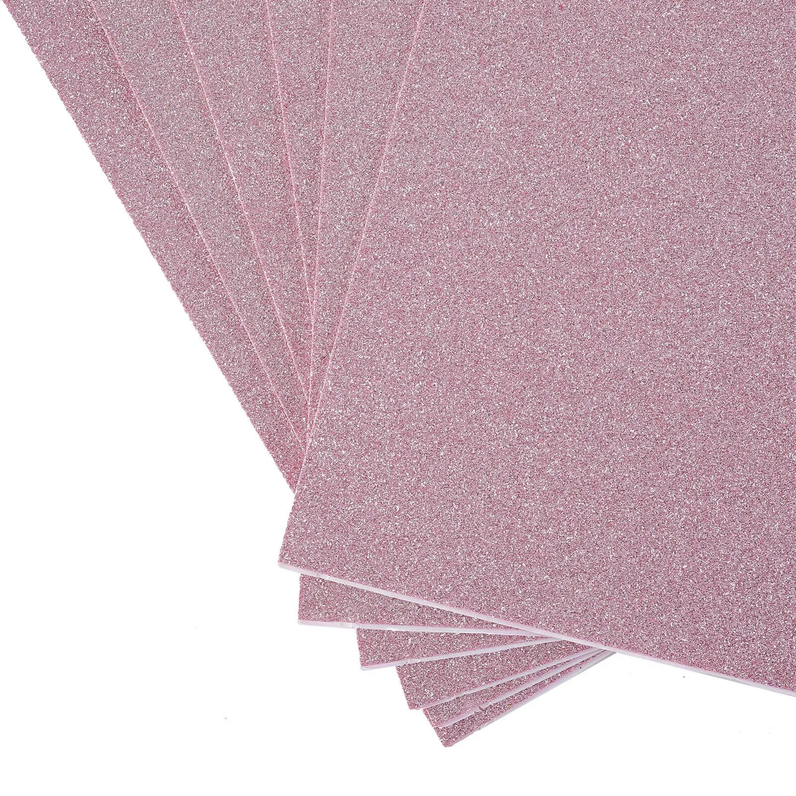 10 Pack Pink Self-Adhesive Glitter DIY Craft Foam Sheets - 12"x10"