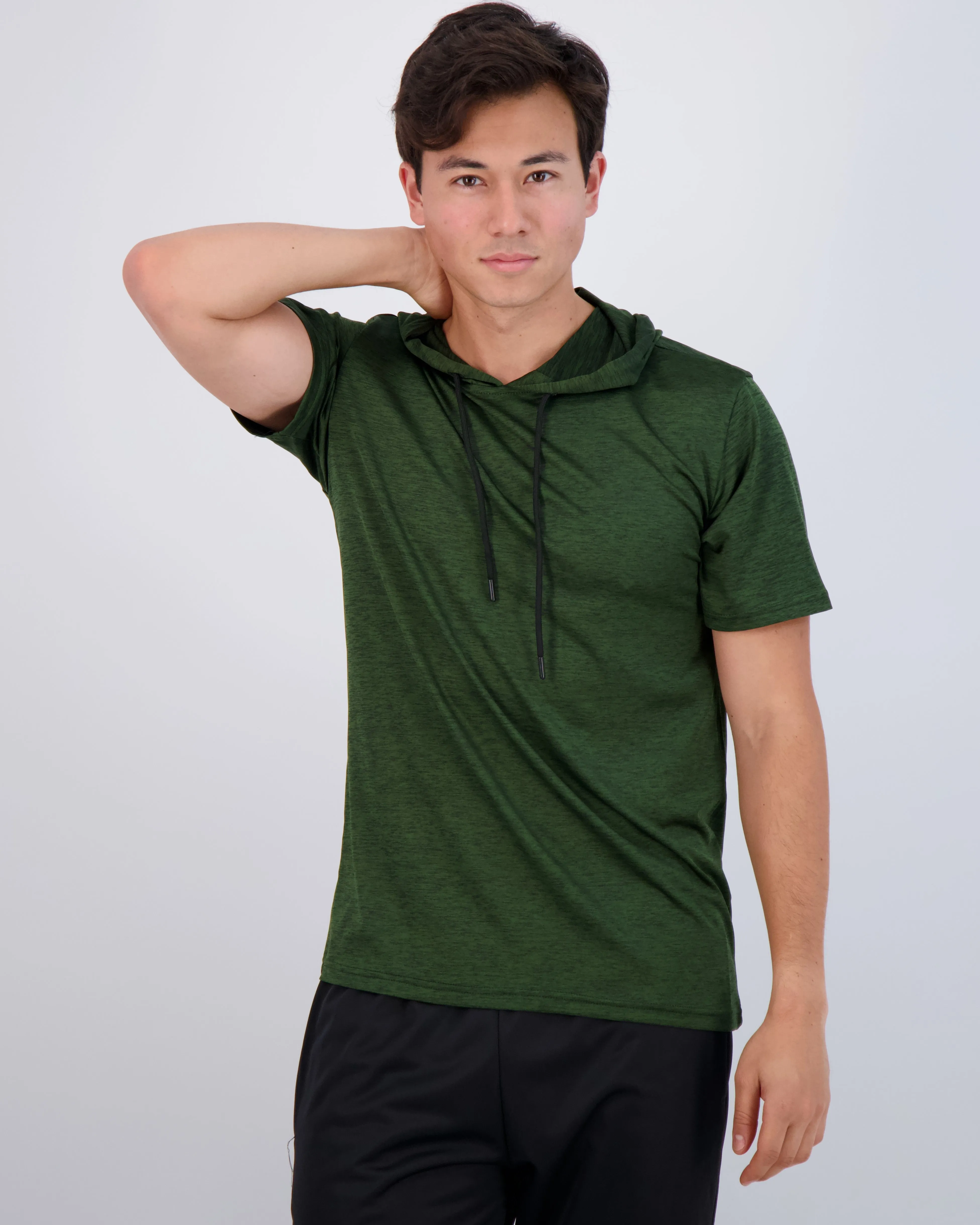 3 Pack: Mens Dry Fit Short Sleeve Active Hoodie Pullover (Available In Big & Tall)