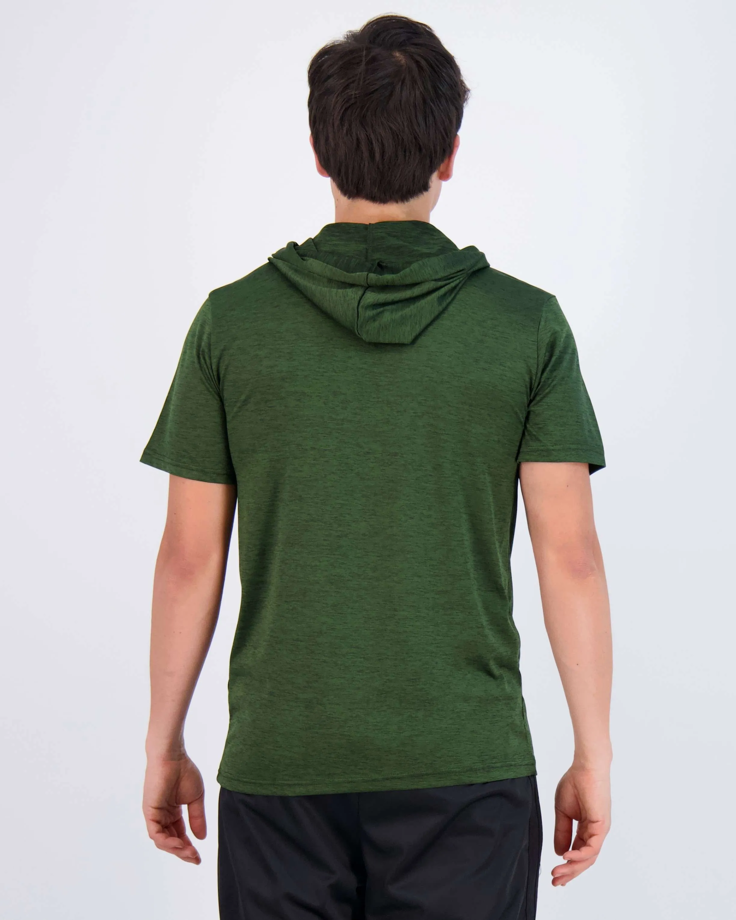 3 Pack: Mens Dry Fit Short Sleeve Active Hoodie Pullover (Available In Big & Tall)