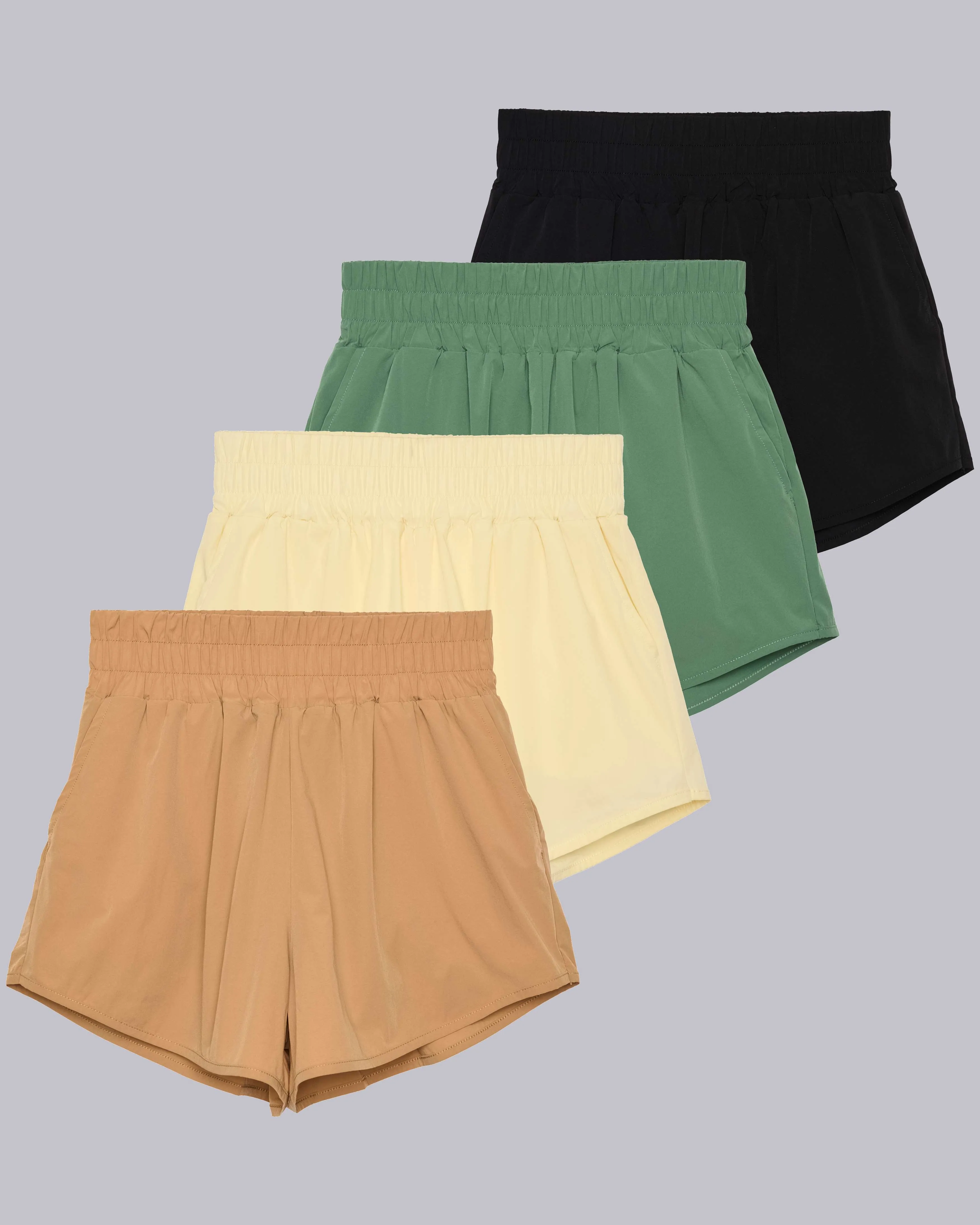 4 Pack: Women's 2.5 Running Shorts with Liner