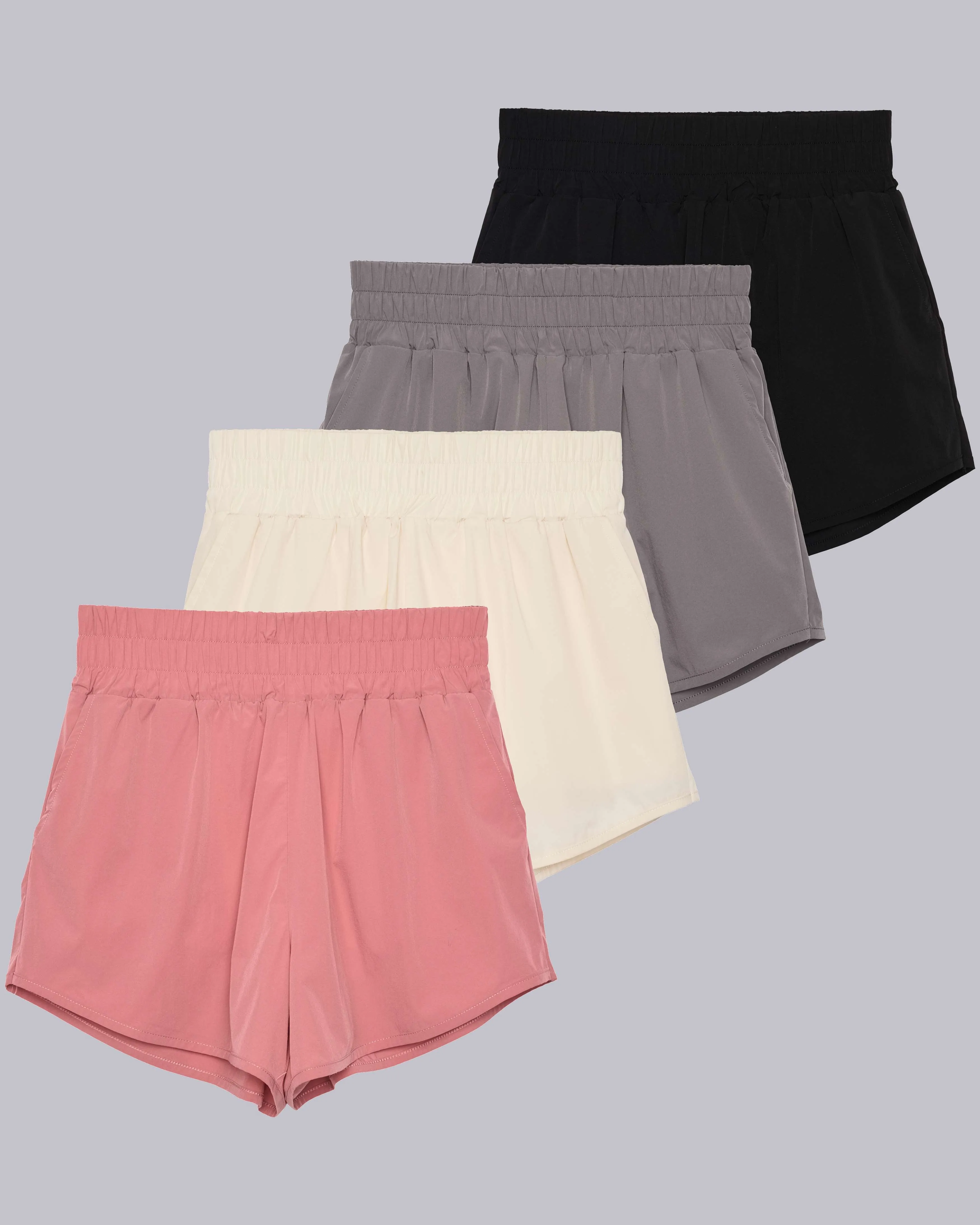 4 Pack: Women's 2.5 Running Shorts with Liner