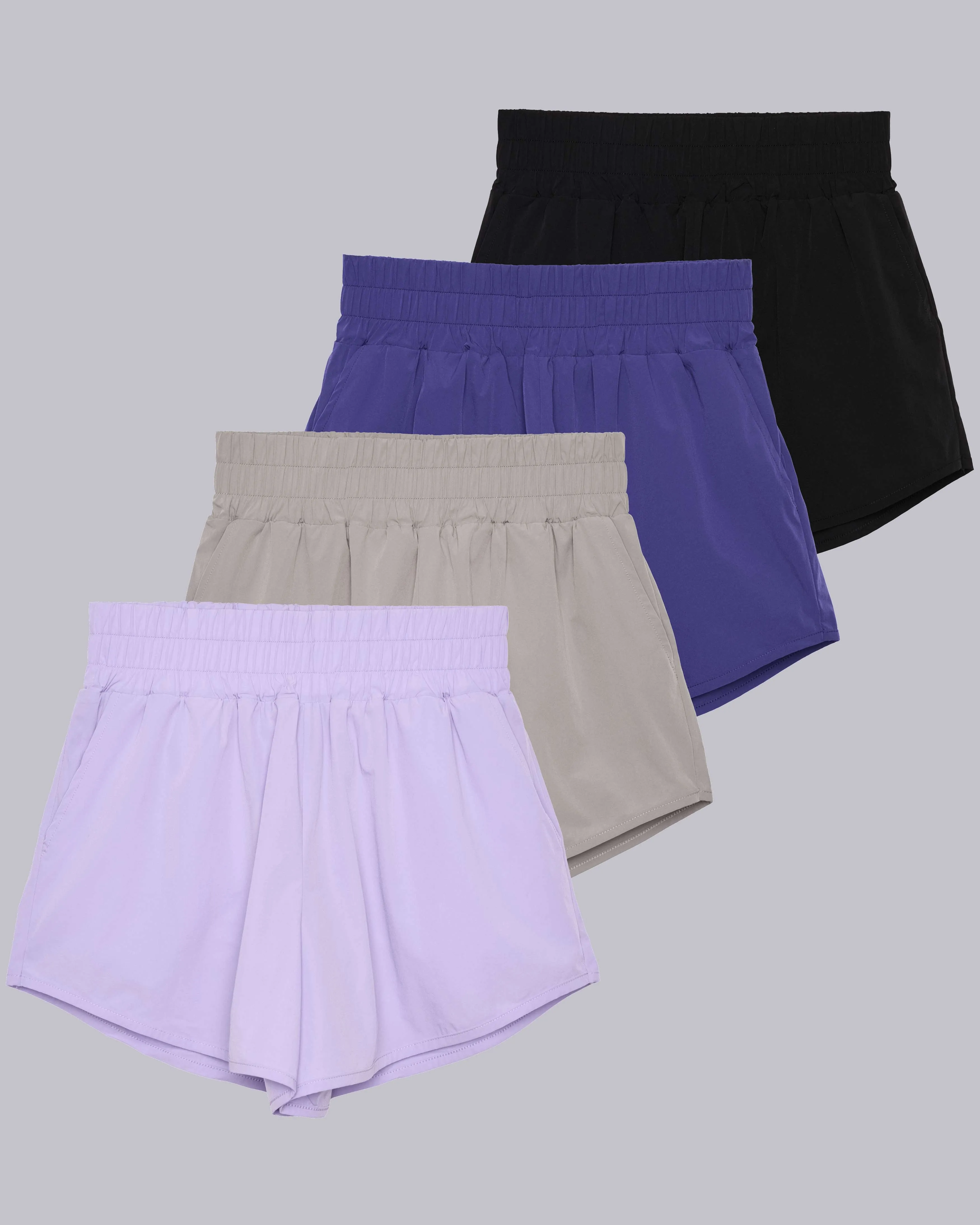 4 Pack: Women's 2.5 Running Shorts with Liner