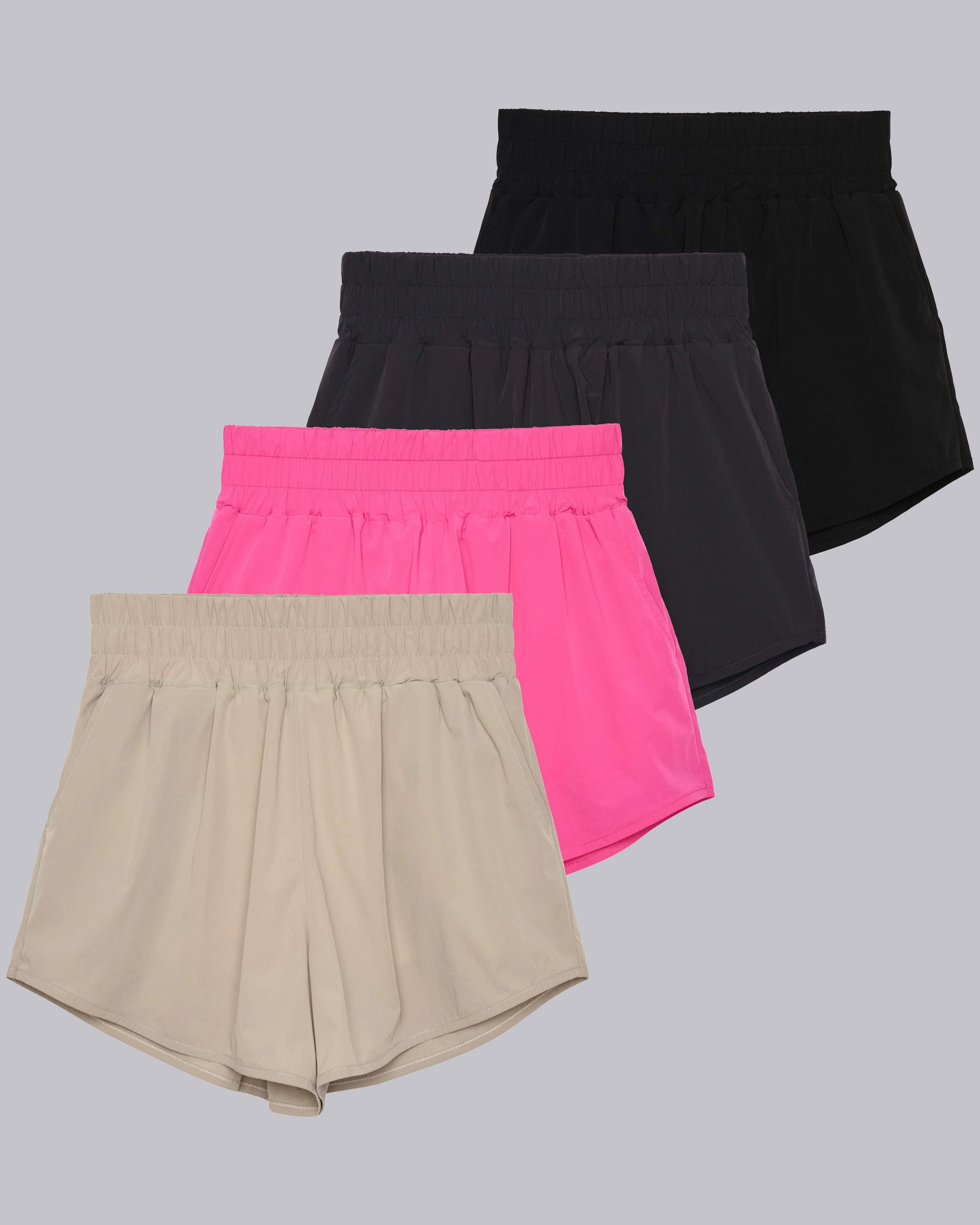 4 Pack: Women's 2.5 Running Shorts with Liner