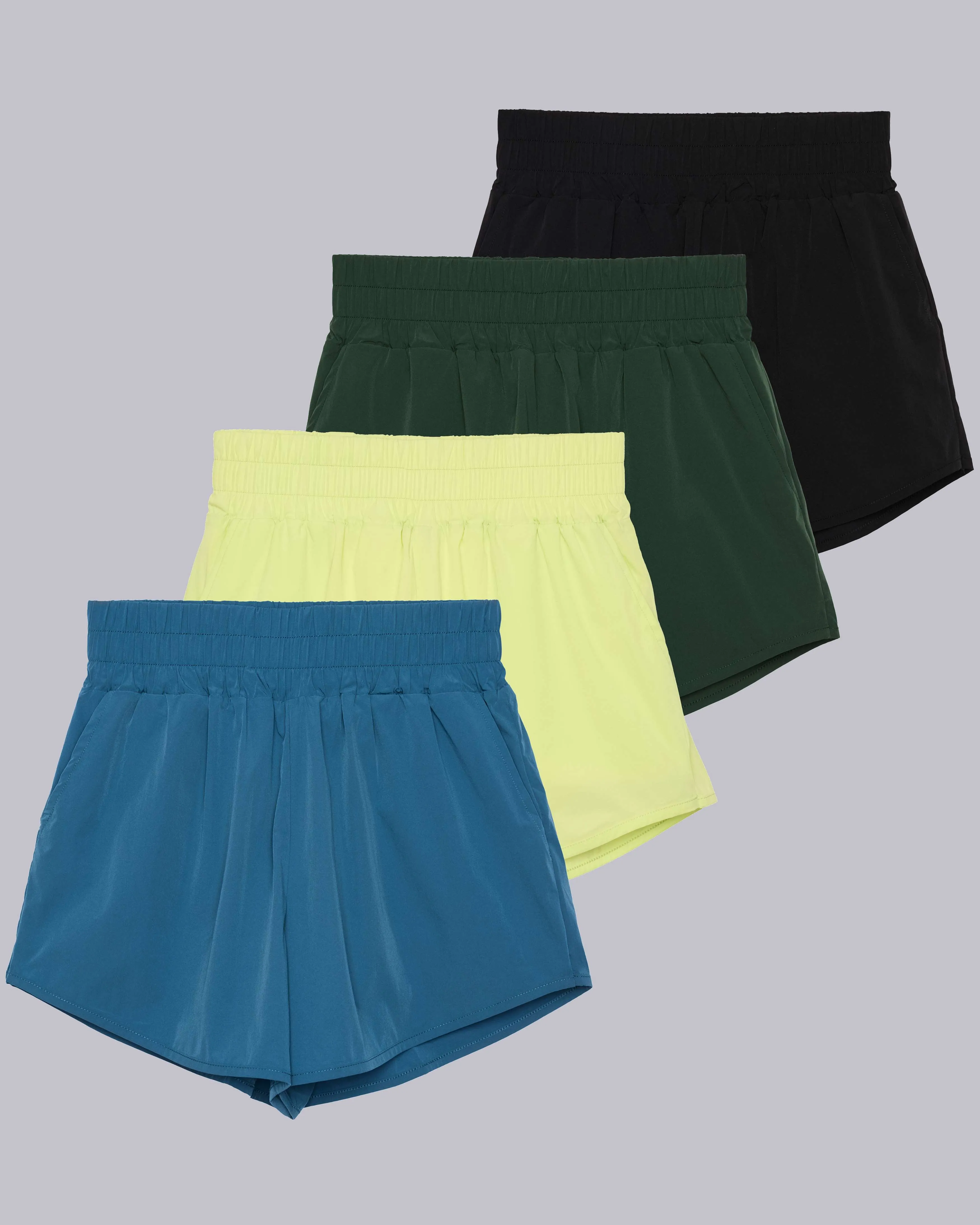 4 Pack: Women's 2.5 Running Shorts with Liner