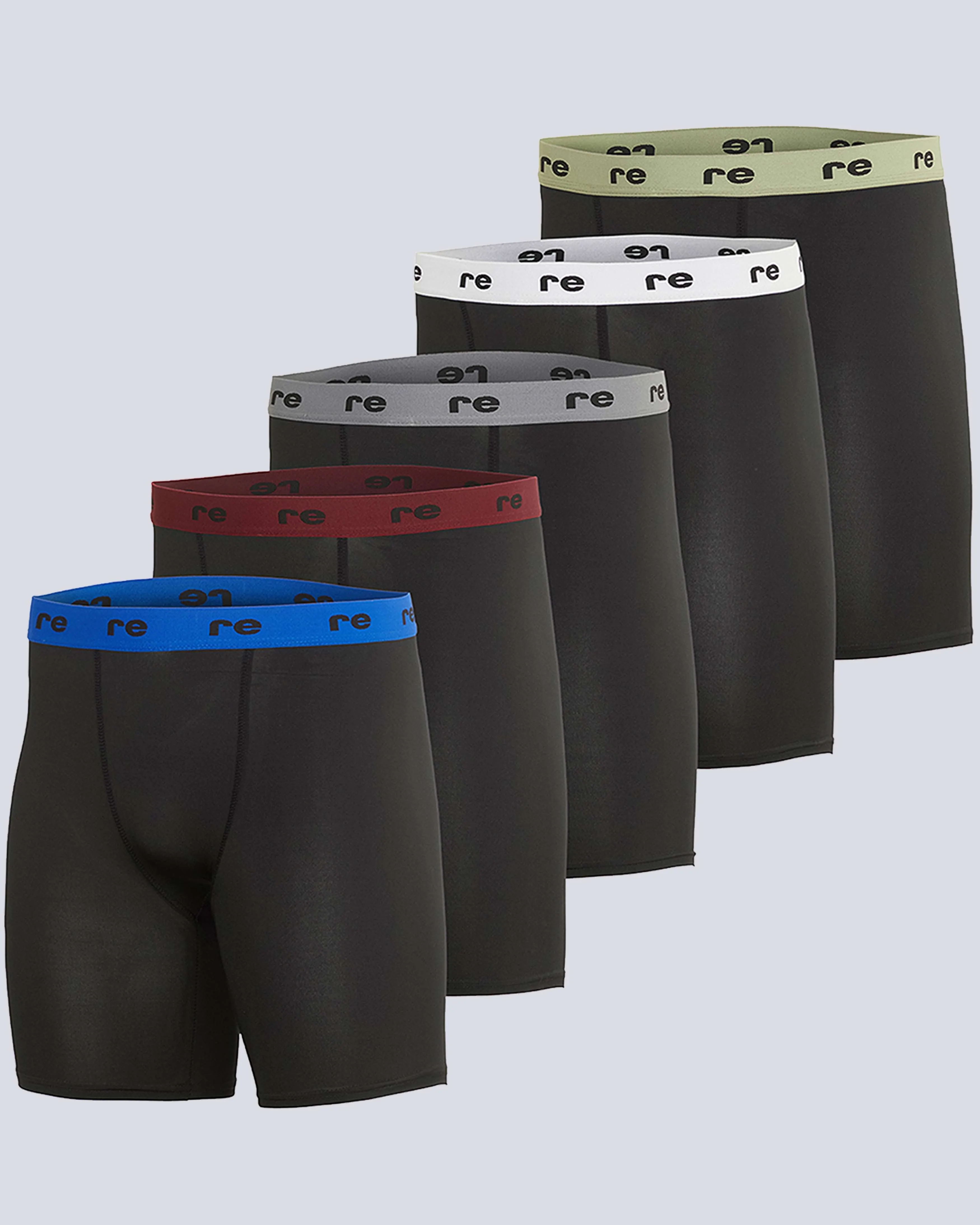 5 Pack: Mens Compression Underwear Shorts