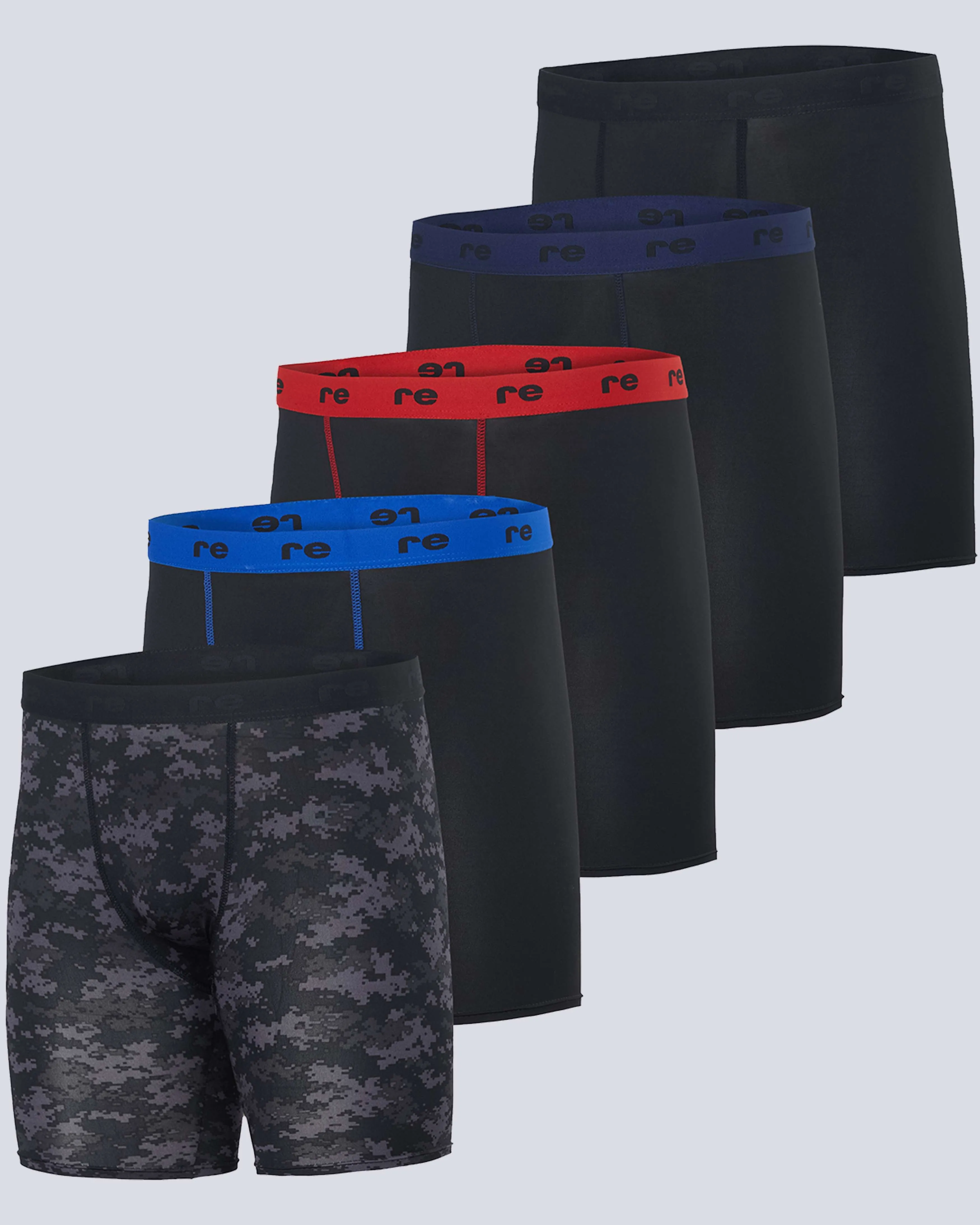 5 Pack: Mens Compression Underwear Shorts