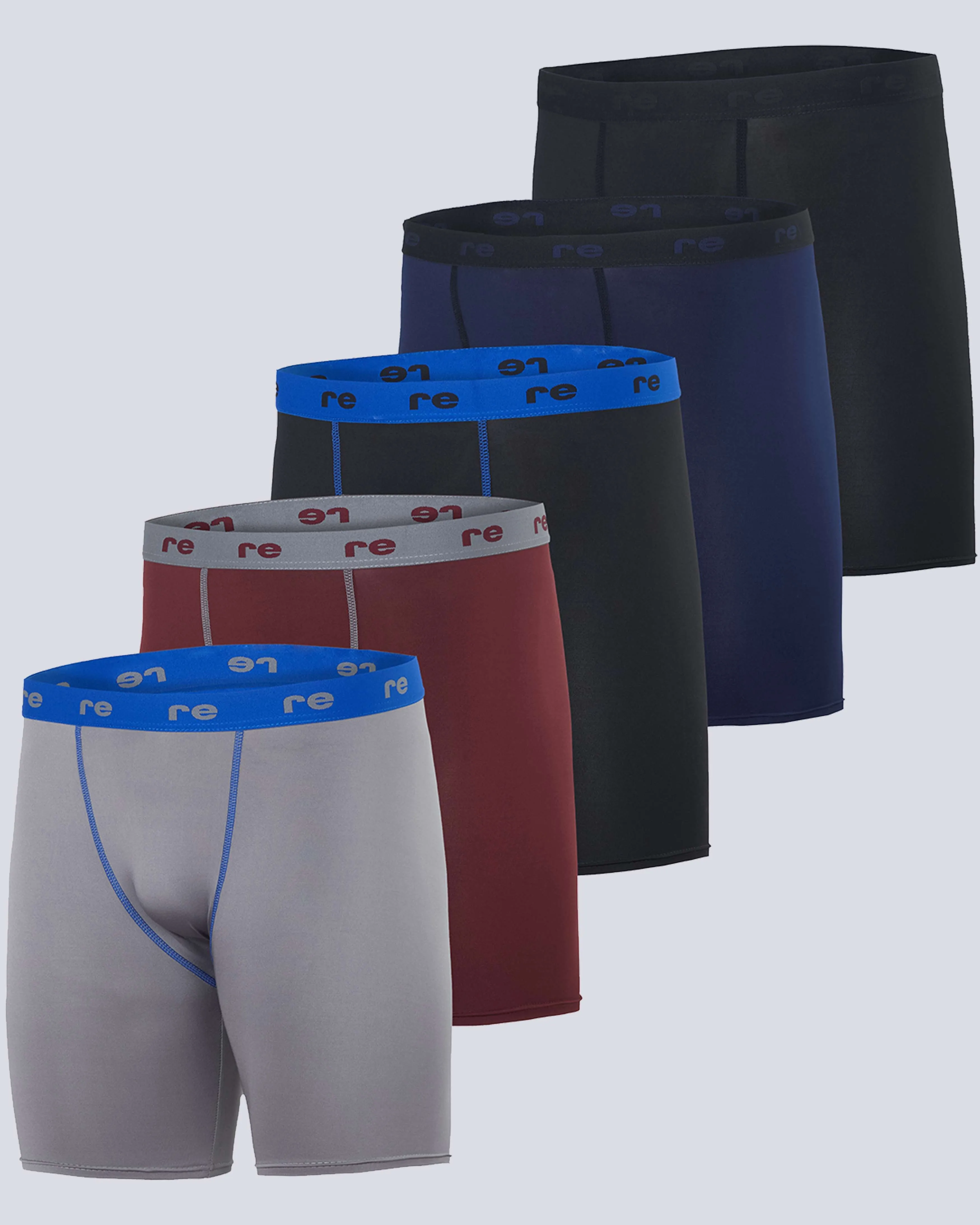 5 Pack: Mens Compression Underwear Shorts