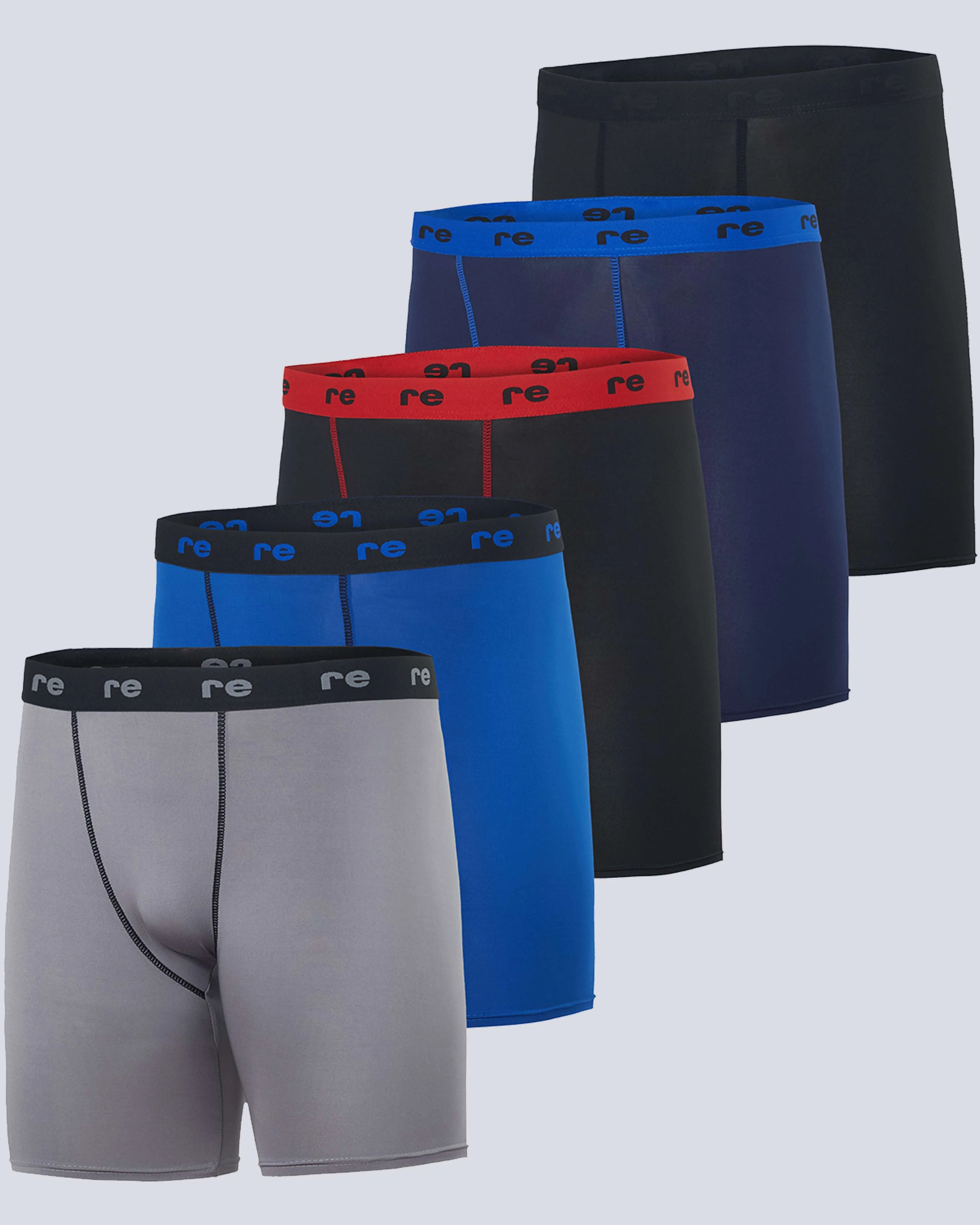 5 Pack: Mens Compression Underwear Shorts