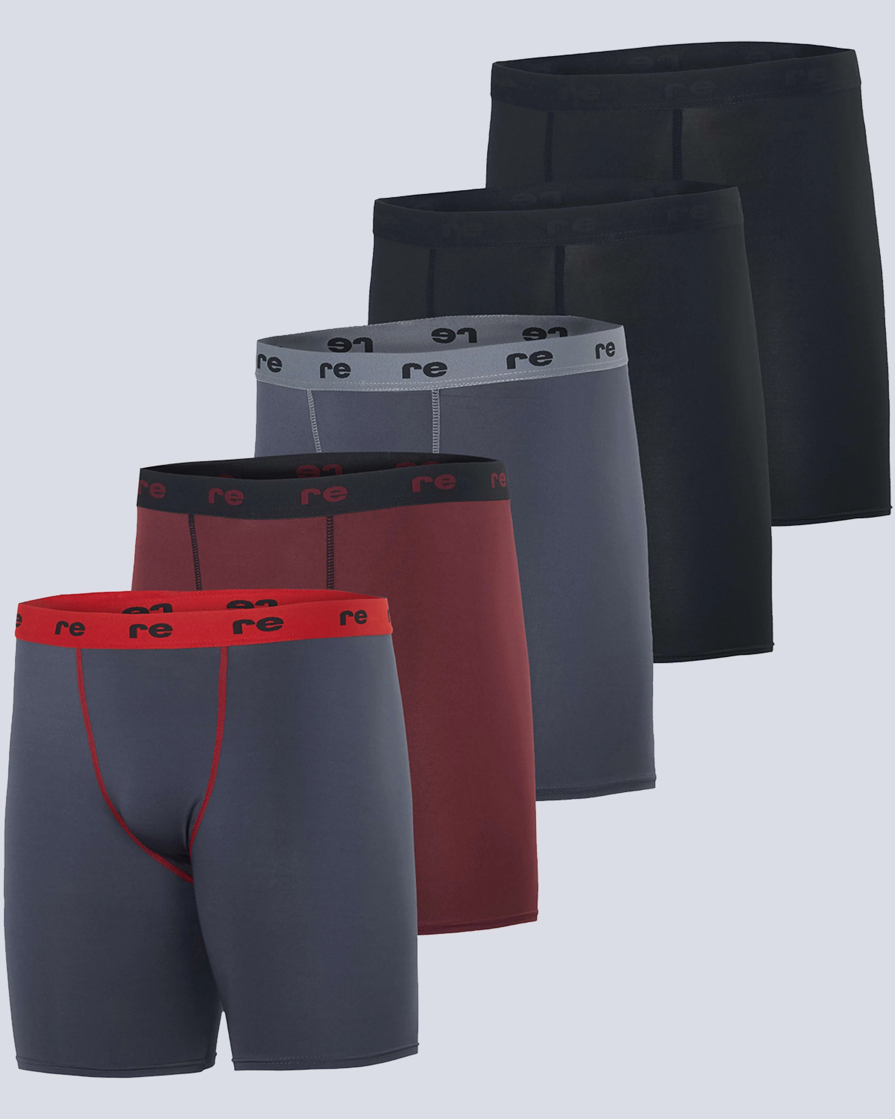 5 Pack: Mens Compression Underwear Shorts