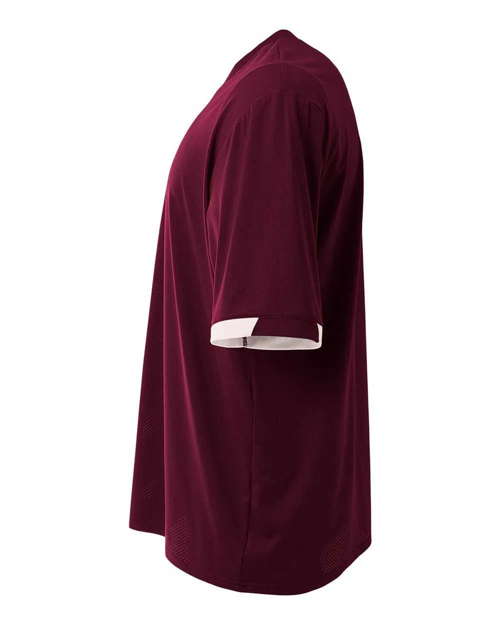 A4 N3011 The Stretch Pro - Mesh Baseball Jersey - Maroon White