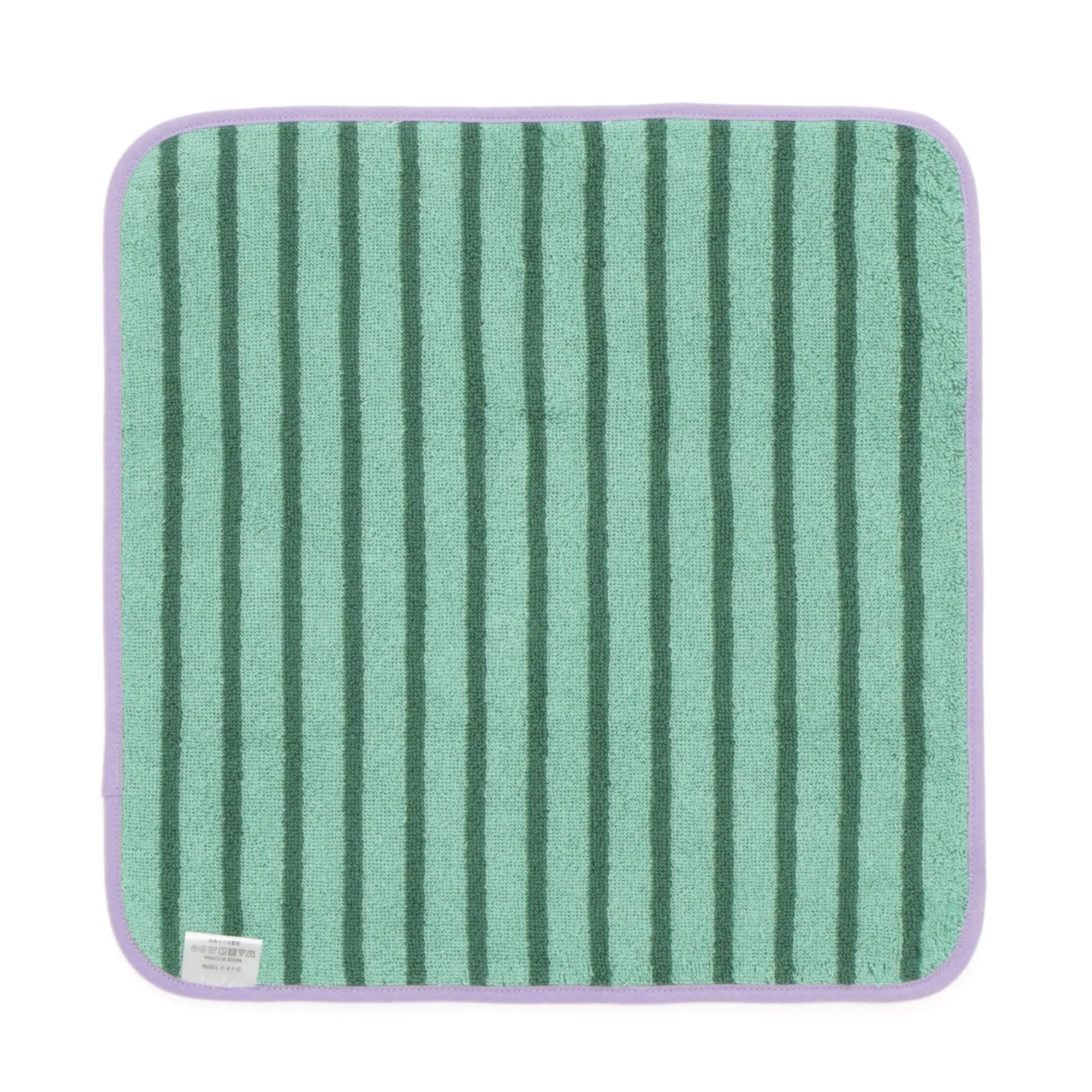 Antibacterial and Deodorizing Striped Wash Towel Green