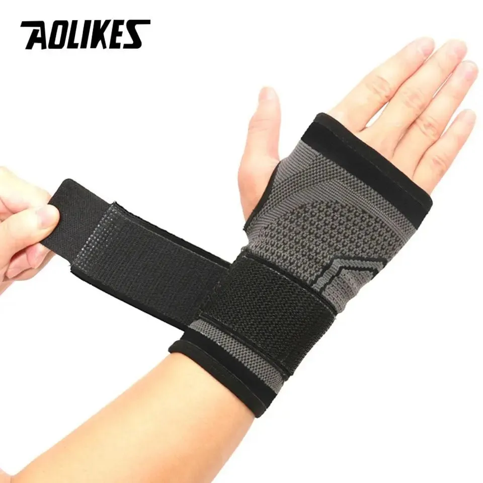 AOLIKES 1PCS High Elastic Bandage Fitness Yoga Hand Palm Brace Wrist Support Crossfit Powerlifting Gym Palm Pad Protector