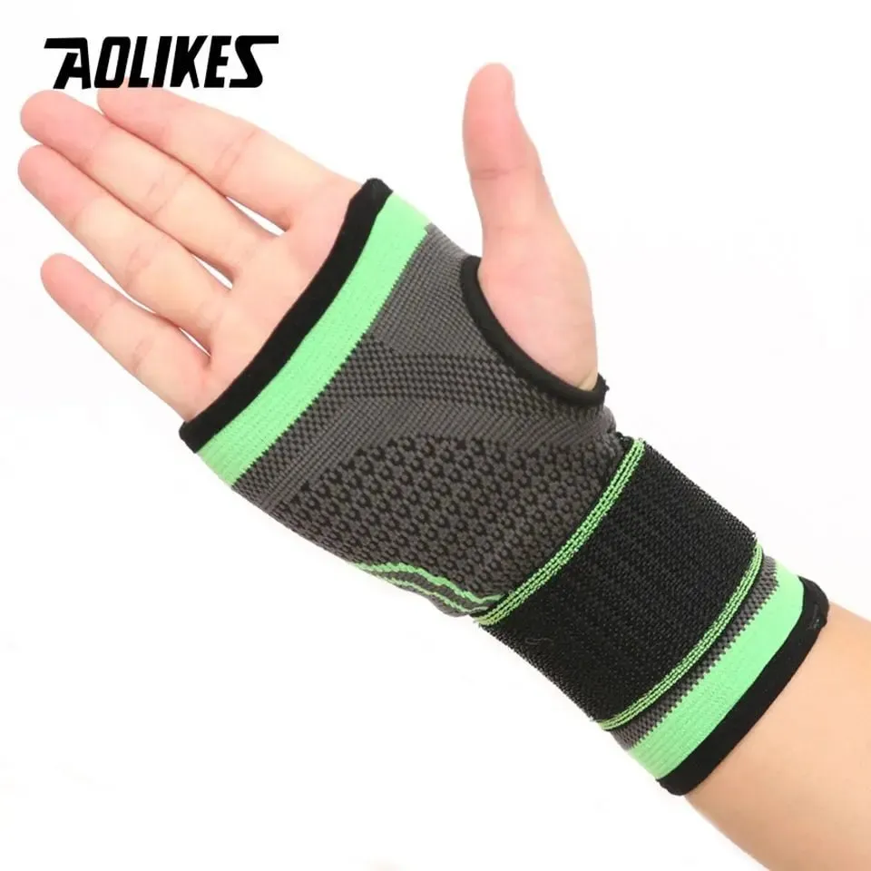 AOLIKES 1PCS High Elastic Bandage Fitness Yoga Hand Palm Brace Wrist Support Crossfit Powerlifting Gym Palm Pad Protector