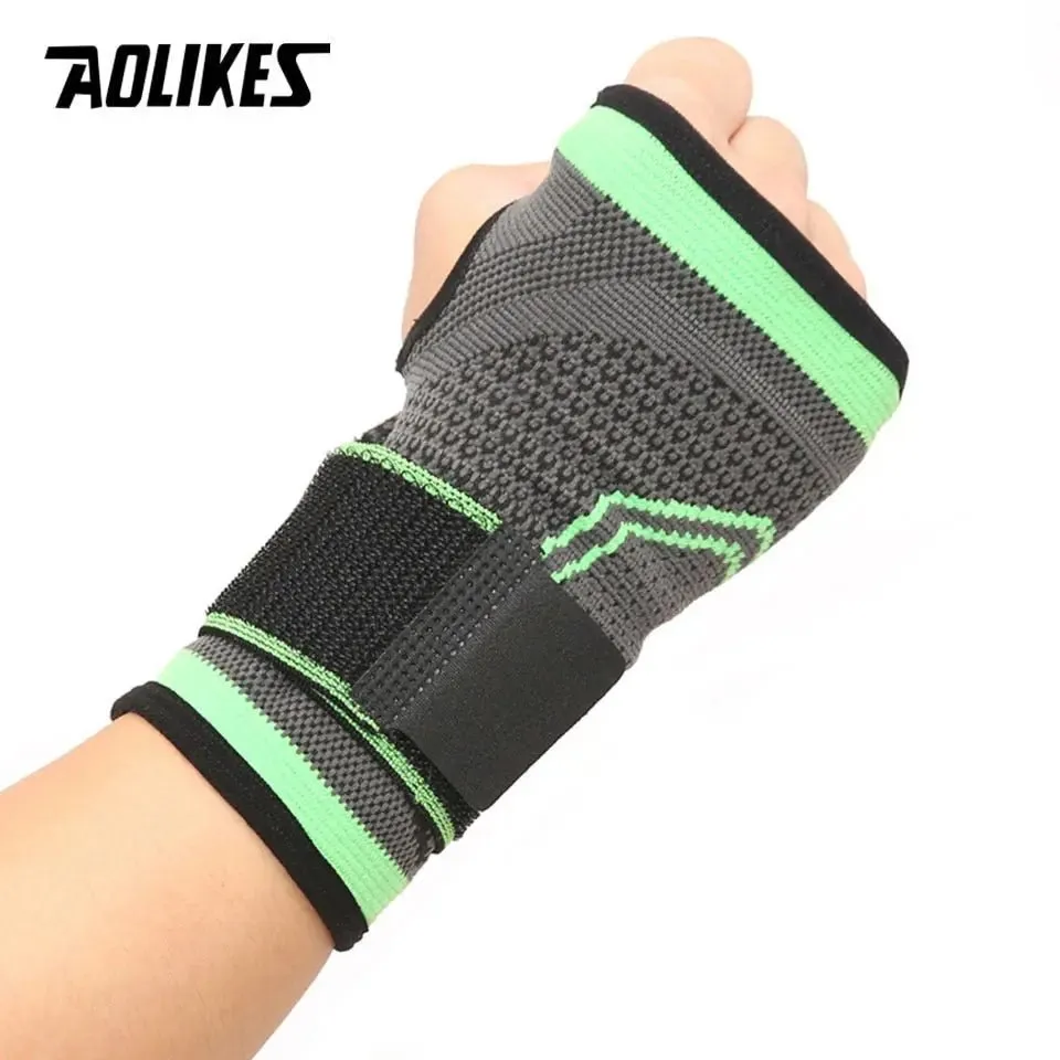 AOLIKES 1PCS High Elastic Bandage Fitness Yoga Hand Palm Brace Wrist Support Crossfit Powerlifting Gym Palm Pad Protector