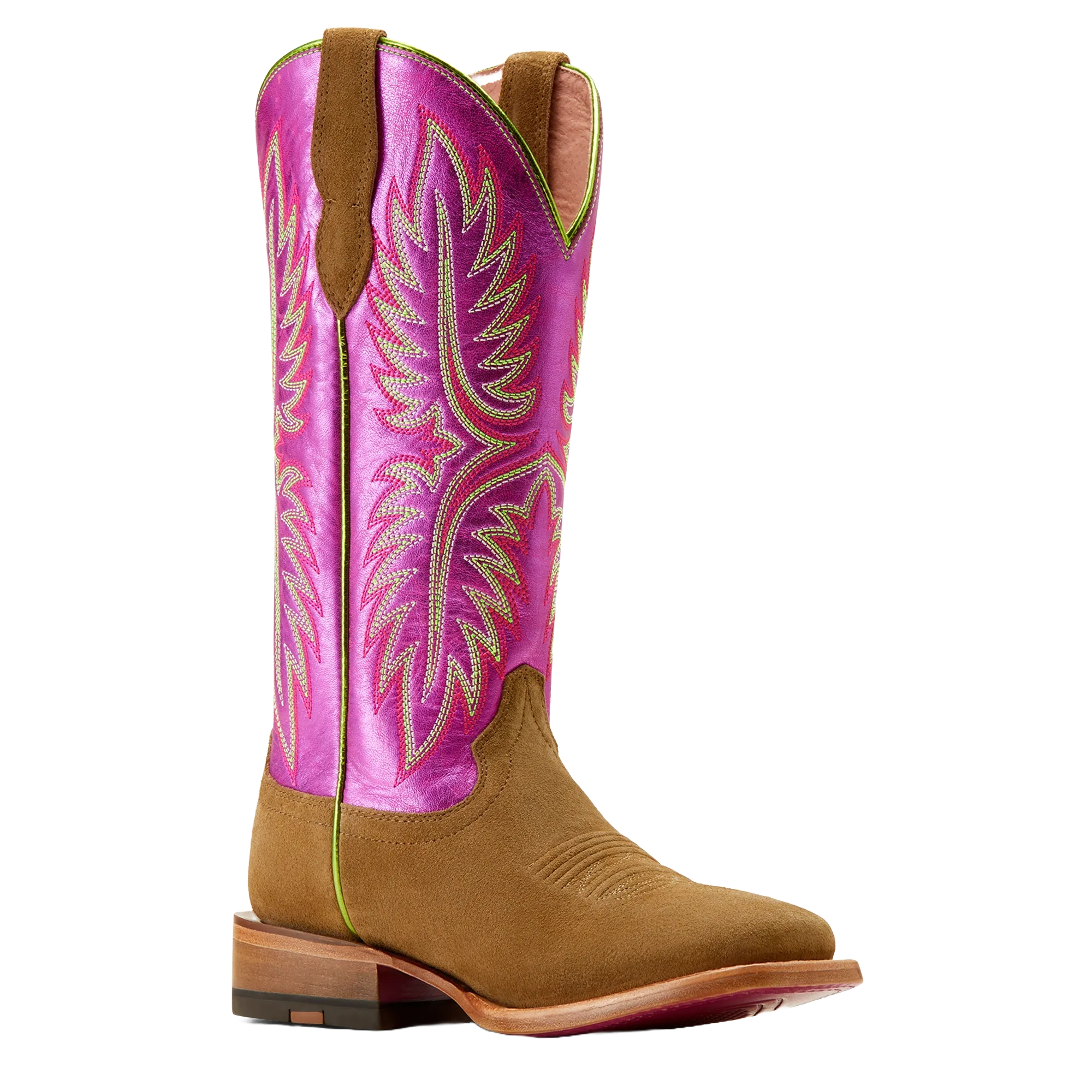 Ariat Ladies Frontier Calamity Jane Dijon Roughout Western Boot 10051025