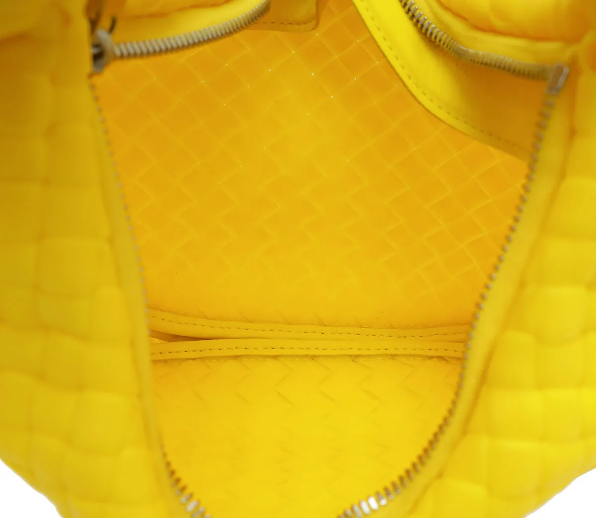 Bottega Veneta Bright Yellow Intrecciato Rubber Padded Jodie Bag