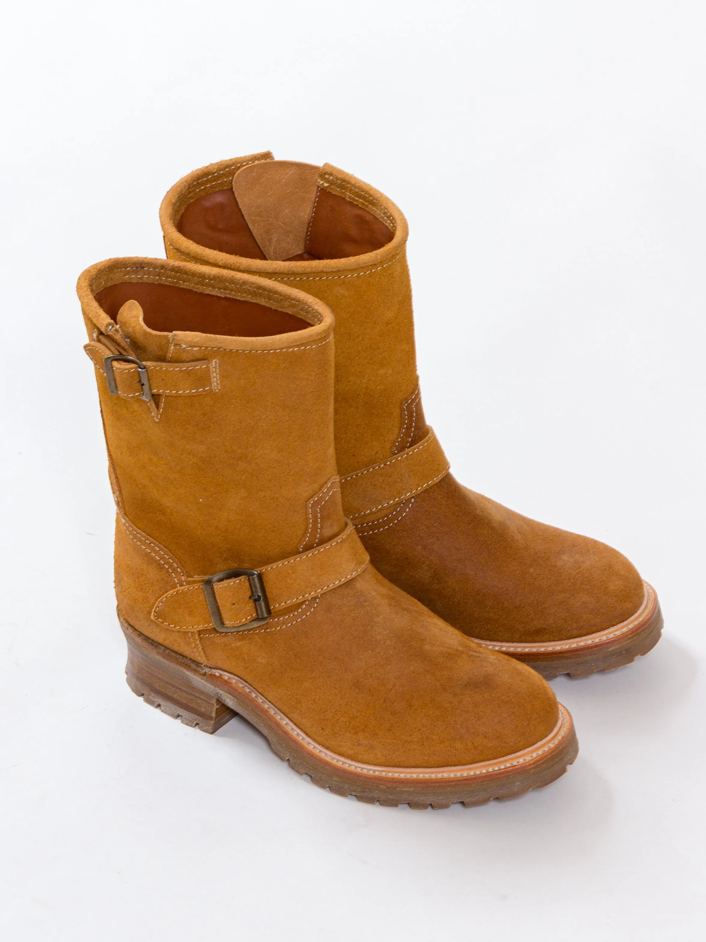 Bright Shoemakers, Engineer Boot Commander, Camel Rough-Out