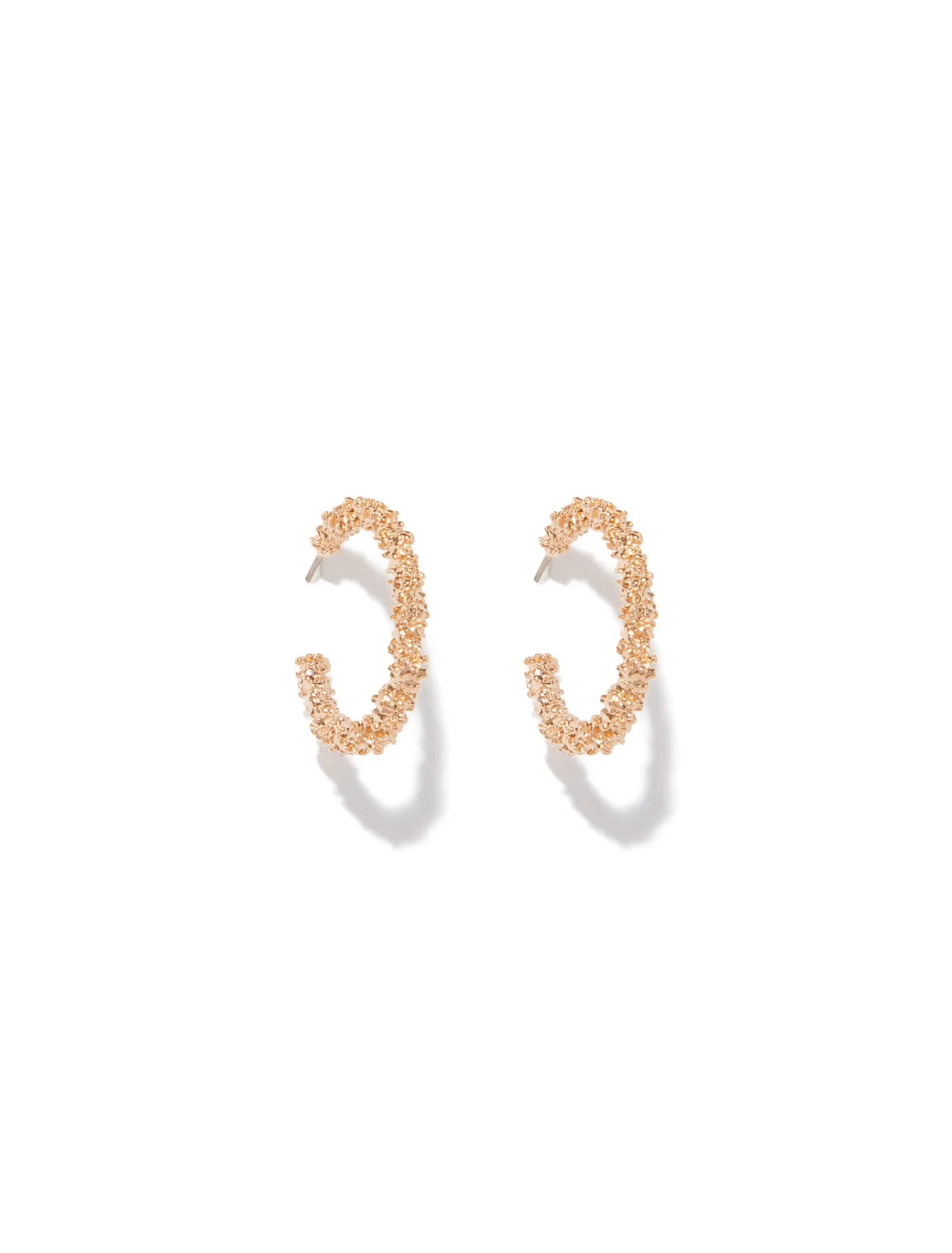 Brooklyn Textured Hoop Earrings