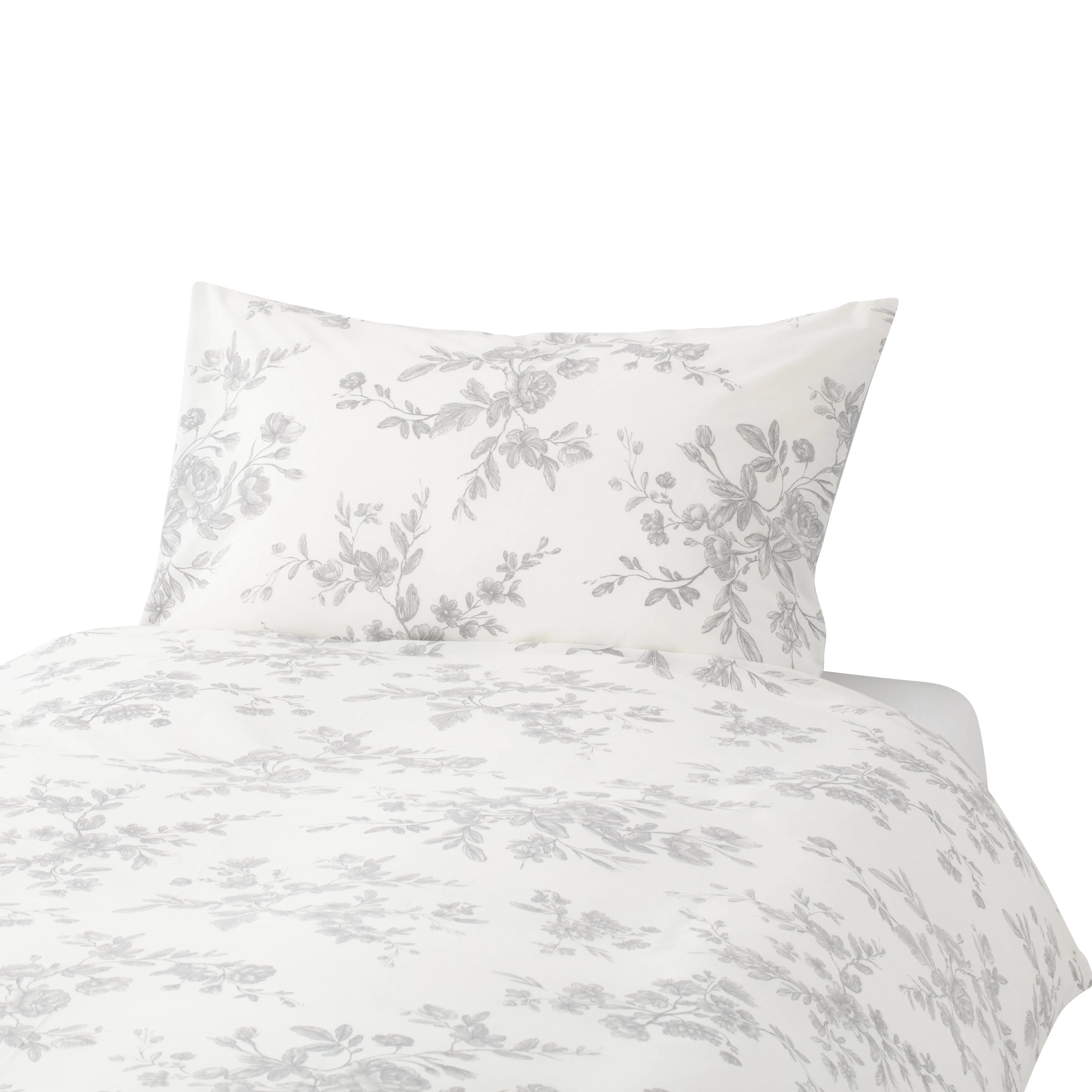 Classic Flower Pillow Case 500 X 700 Gray