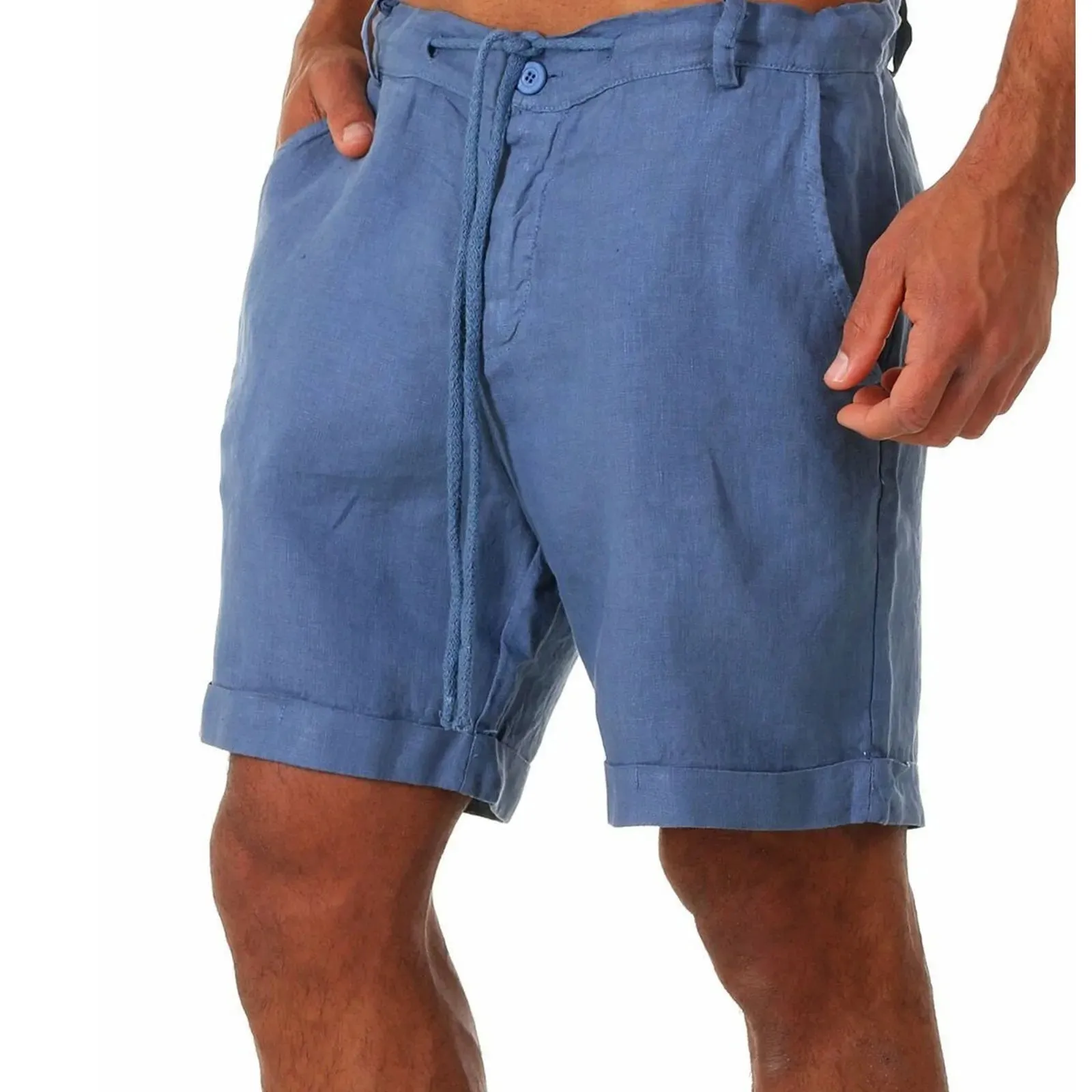 Cotton Linen Men Shorts