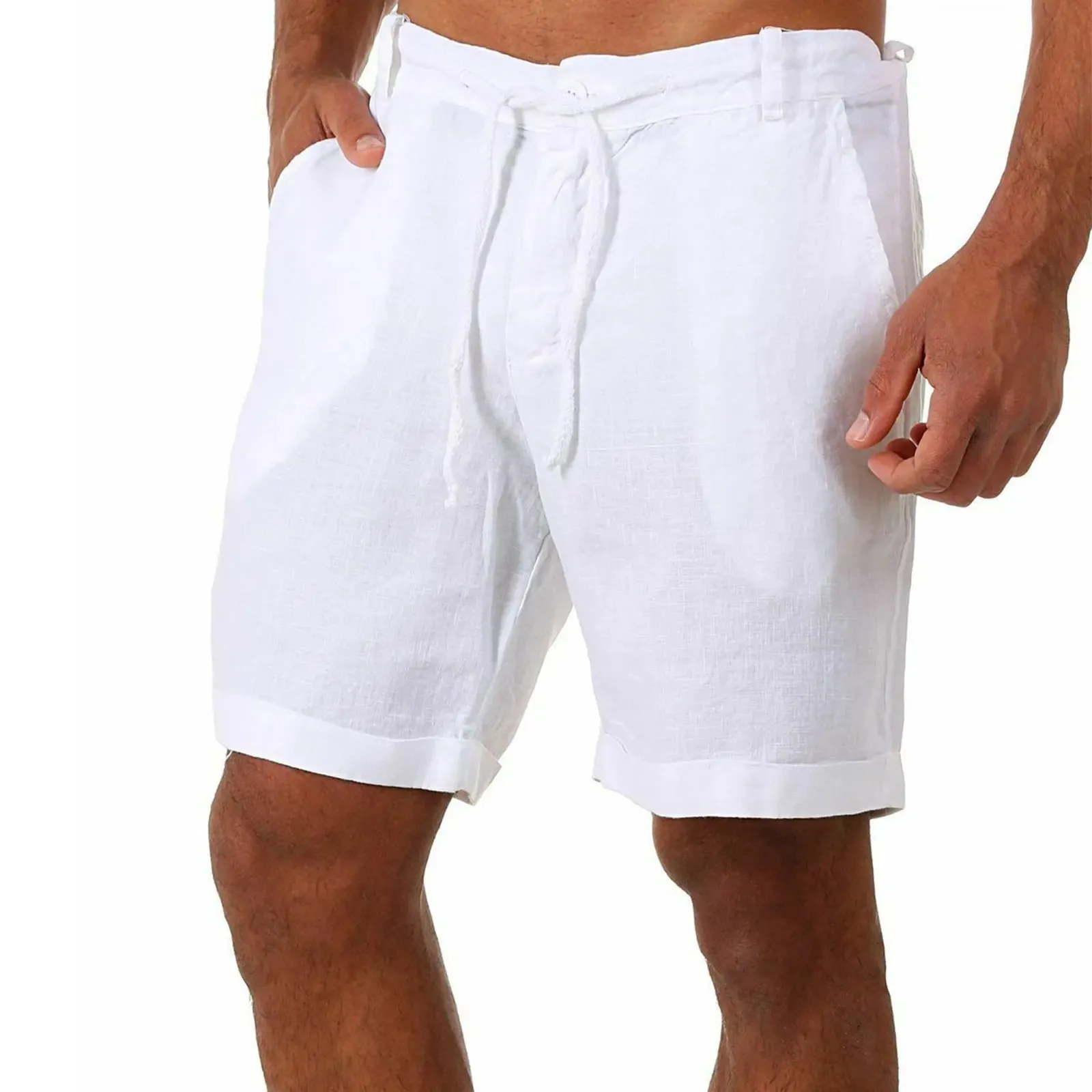 Cotton Linen Men Shorts