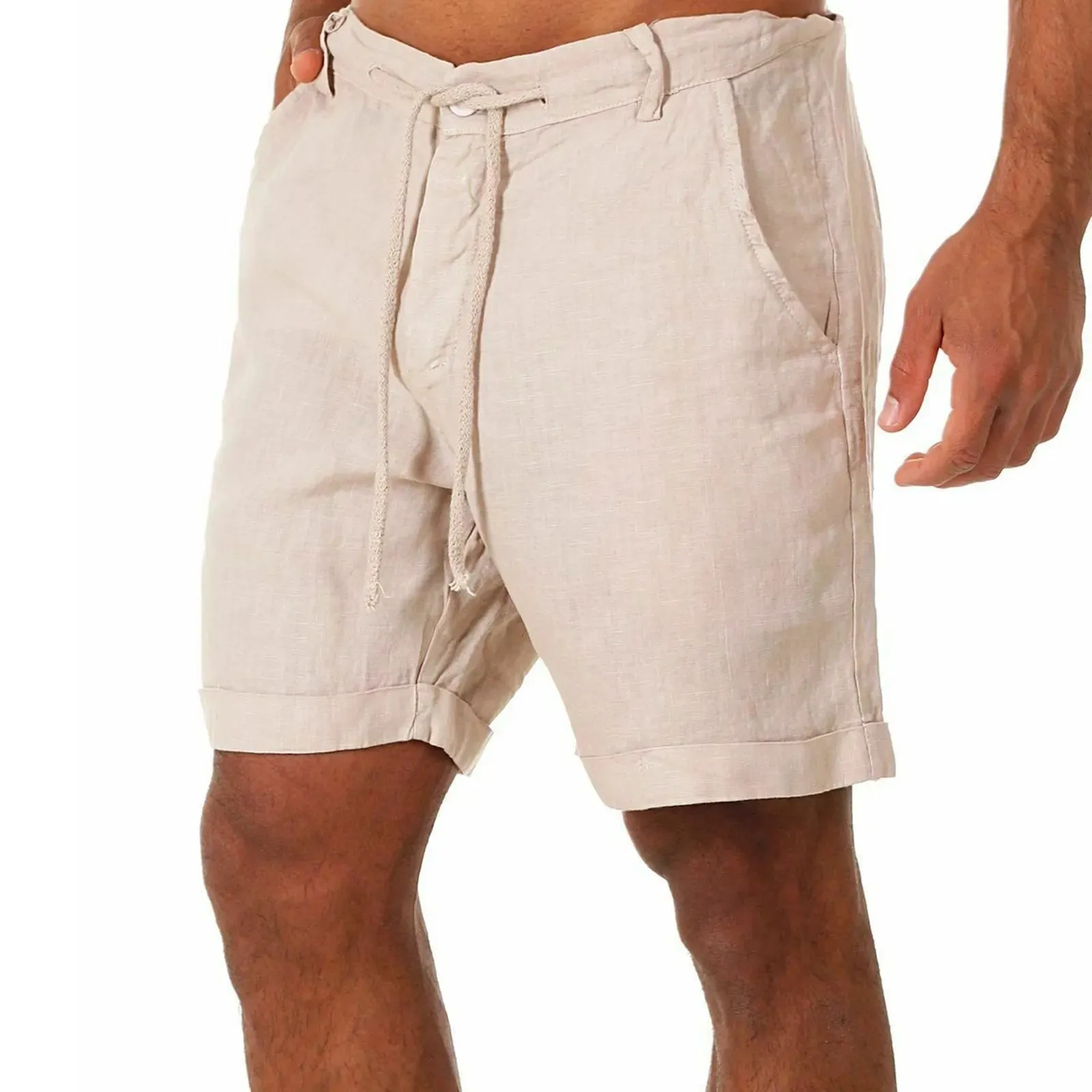 Cotton Linen Men Shorts