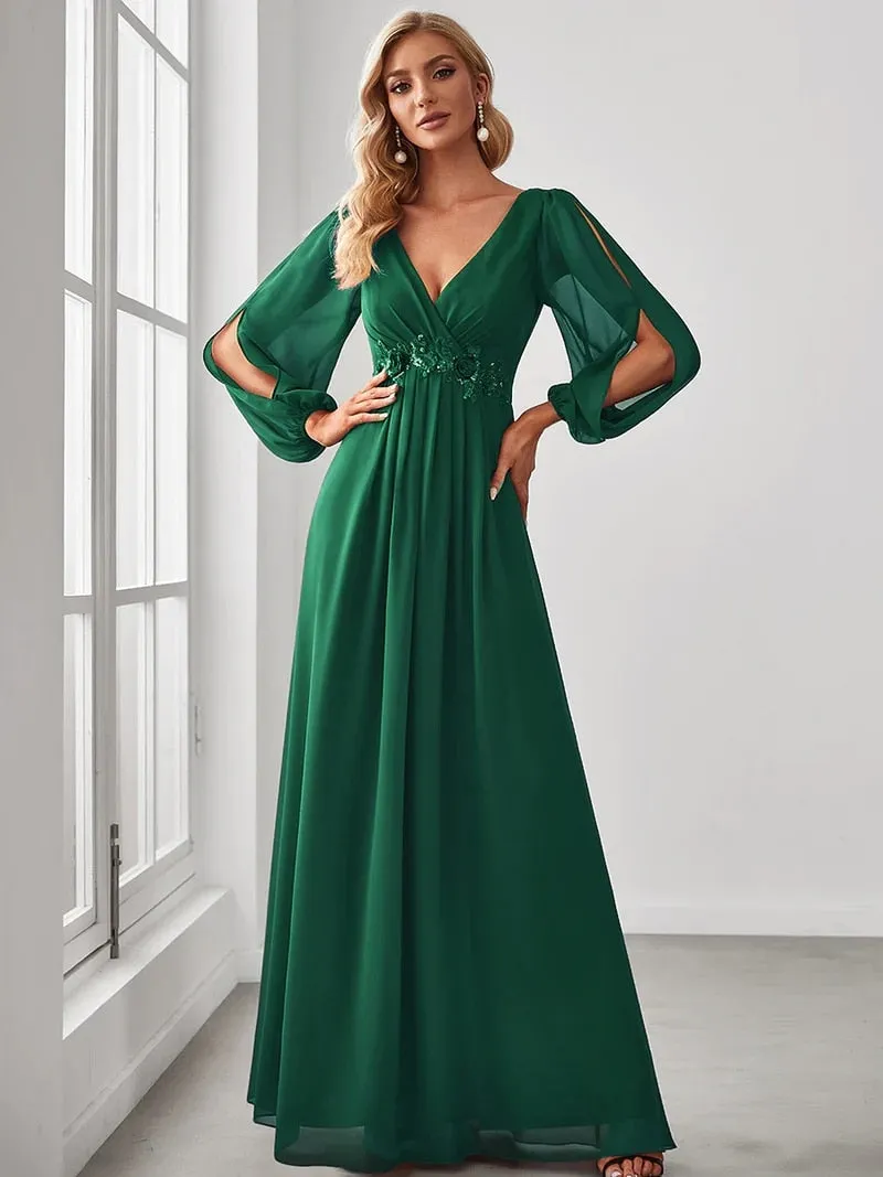 Elegant V-neck pretty Prom Dress