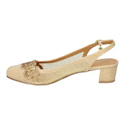 FALEECE-GOLD GLITTER/MESH | L'AMOUR DES PIEDS