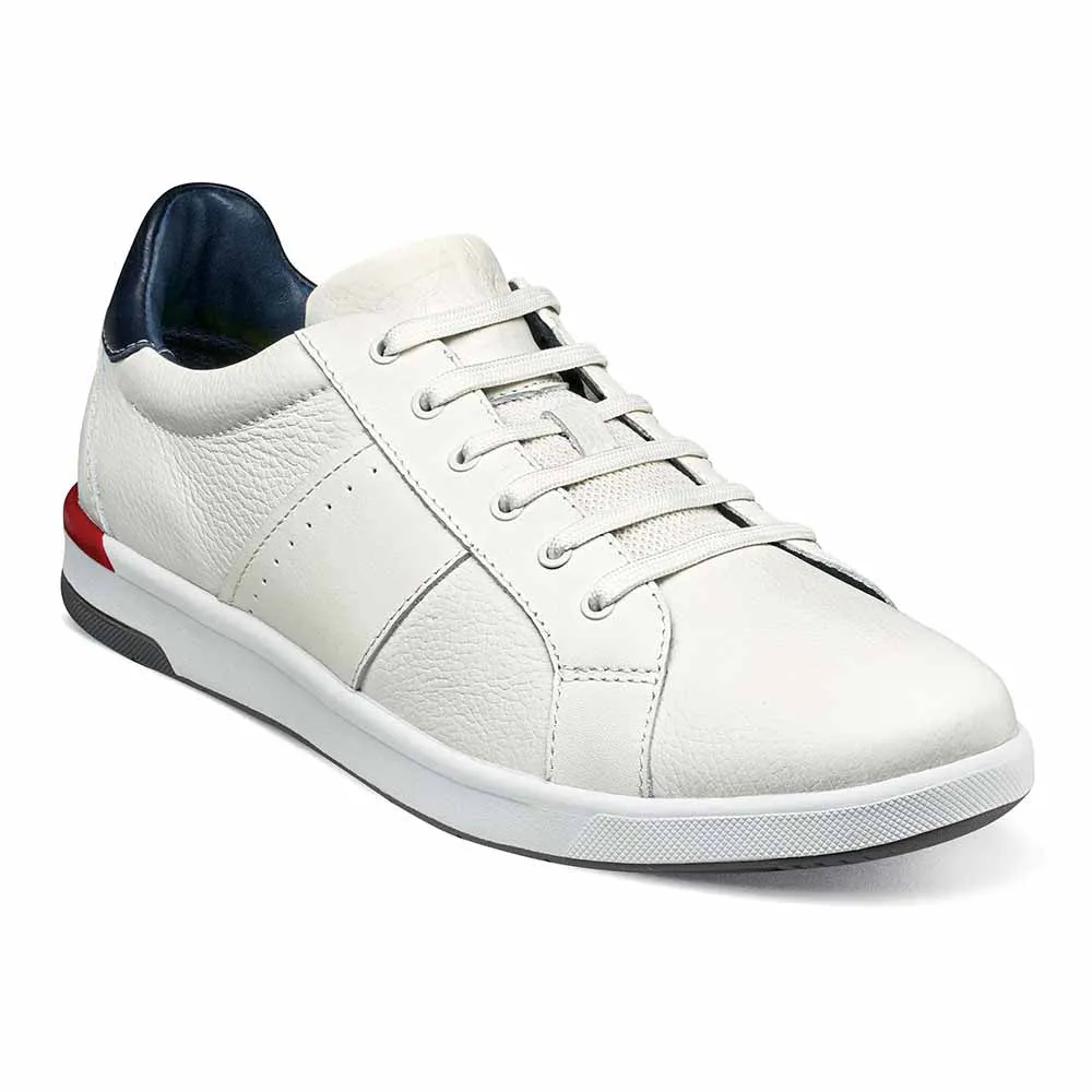 Florsheim Crossover White Leather Men’s Lace to Toe Sneaker