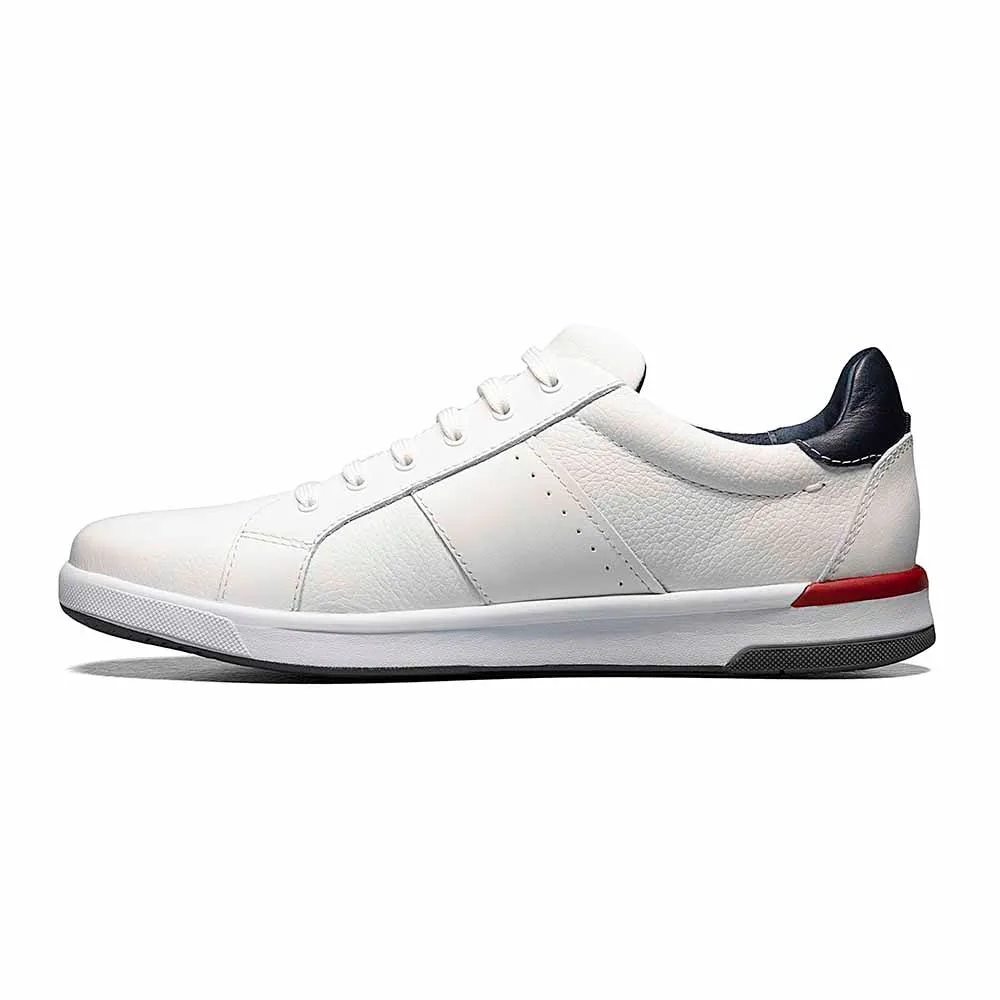 Florsheim Crossover White Leather Men’s Lace to Toe Sneaker