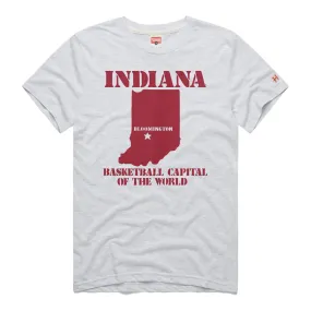 Indiana Hoosiers Basketball Capital Grey T-Shirt