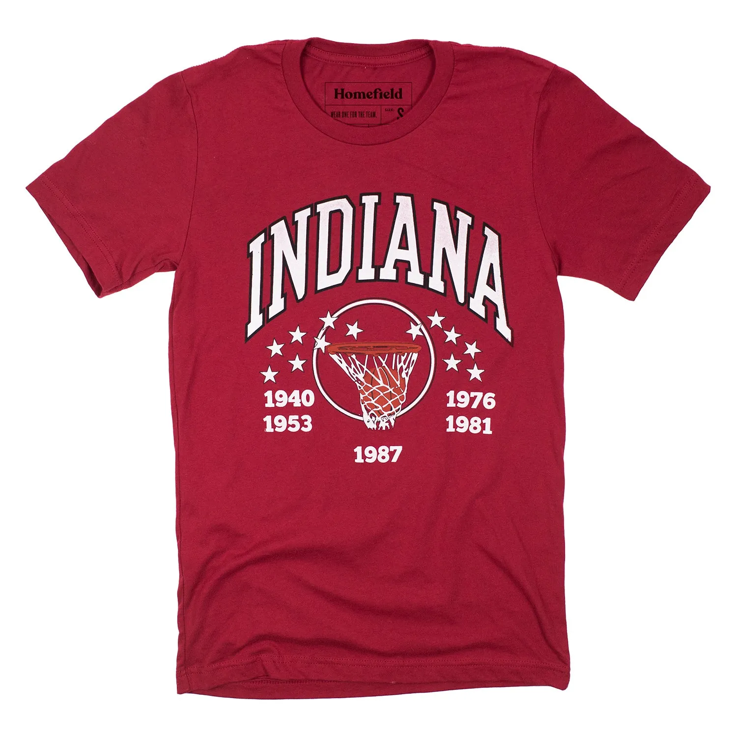 Indiana Hoosiers Basketball Champions Crimson T-Shirt