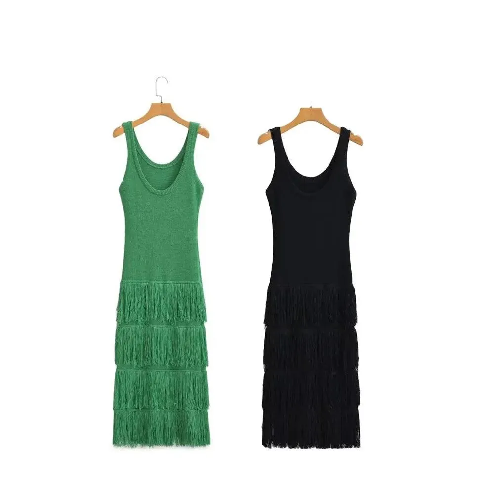 Kate Fringe Detail Knitted Dress