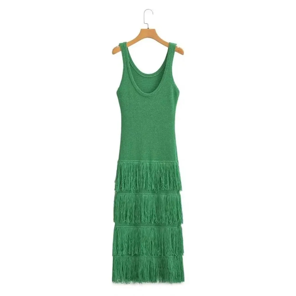 Kate Fringe Detail Knitted Dress