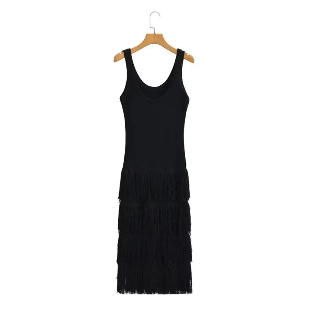 Kate Fringe Detail Knitted Dress