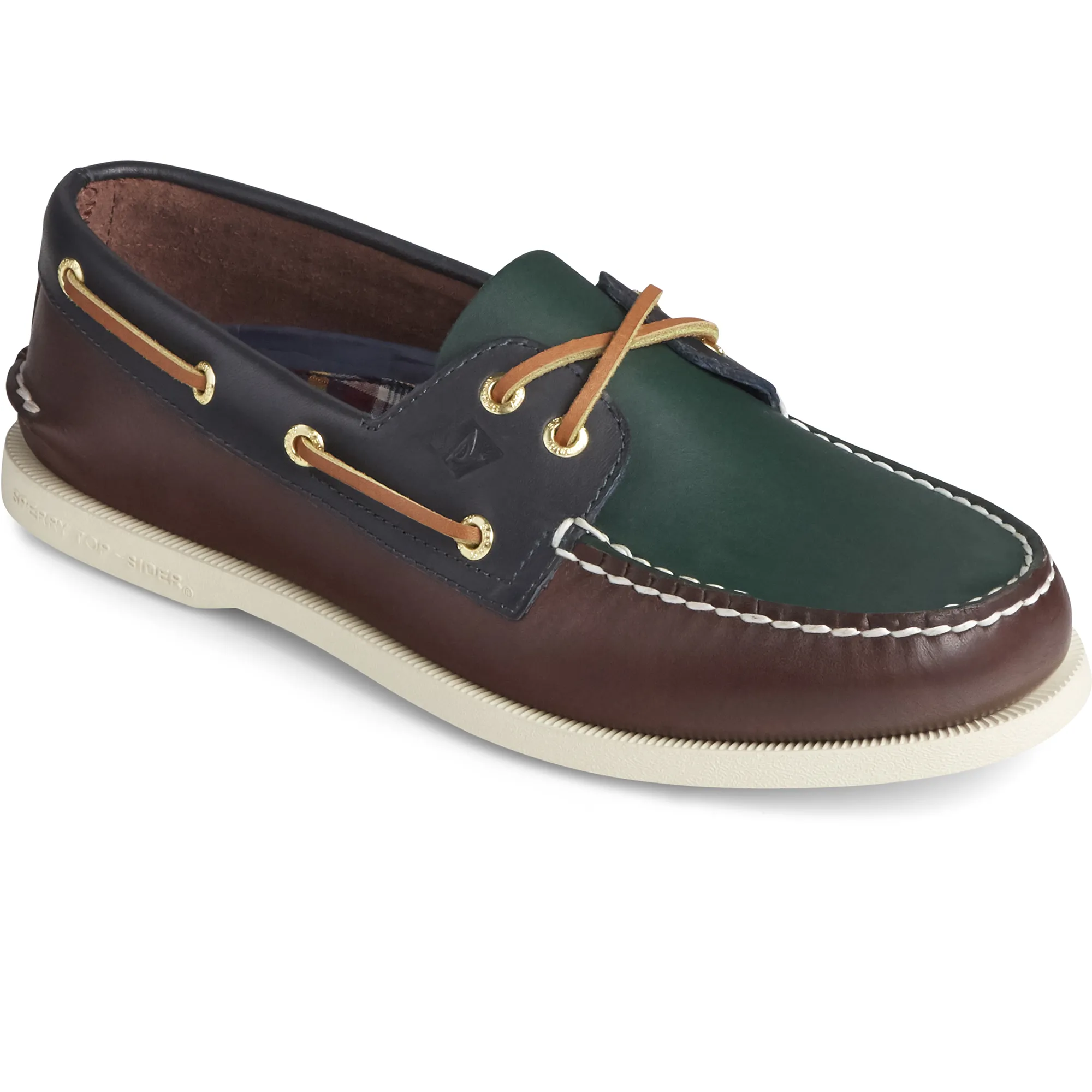 Men's Authentic Original Tri-Tone Brown Multi Boat Shoe (STS22677)