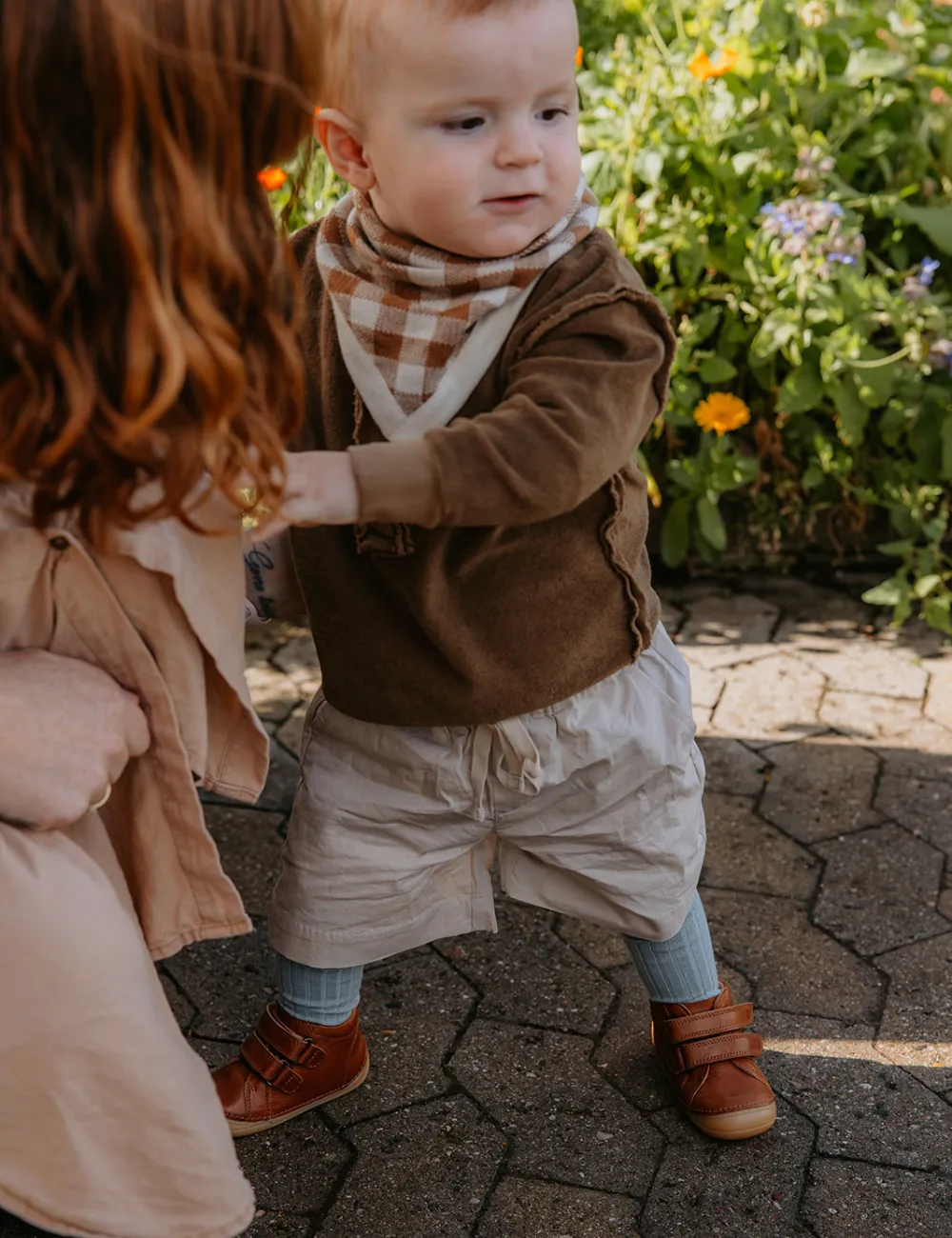 Mini Bootie Velcro - Cognac