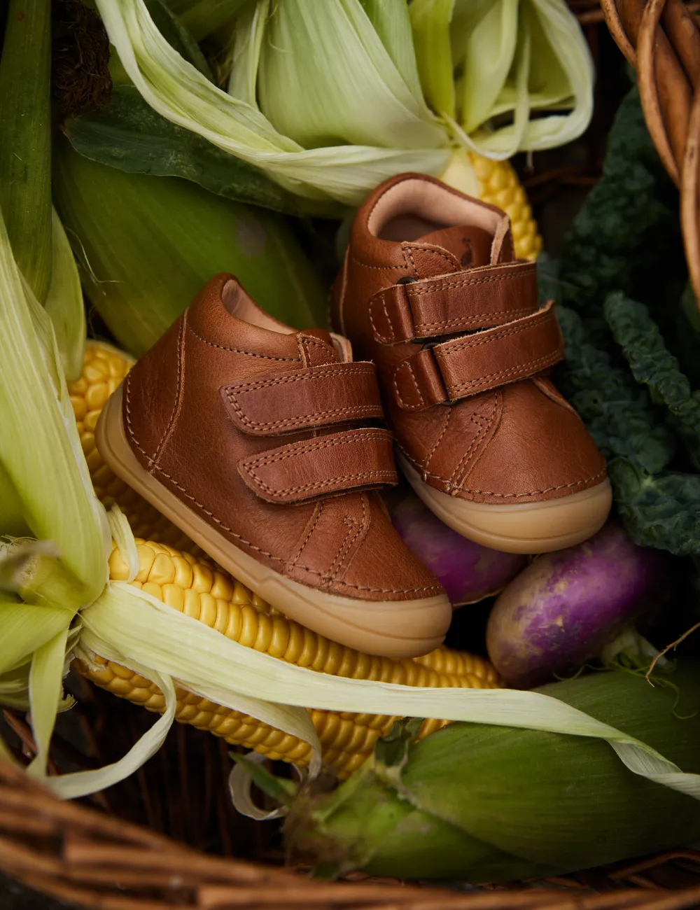 Mini Bootie Velcro - Cognac