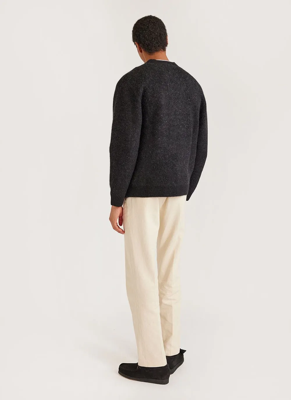 Perci Cat Crew Neck Jumper | Mohair | Black